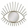 Stratton Home Decor Gold Metal Eye Wall Mirror