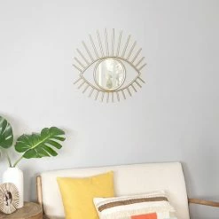 Stratton Home Decor Gold Metal Eye Wall Mirror -Stratton Home Decor shop unnamed file 531