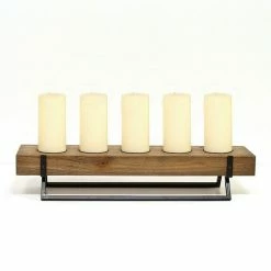 Stratton Home Decor Rustic 5-Opening Candleholder Table Decor