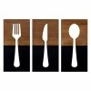 Stratton Home Decor Farmhouse Two Tone Utensils Wall Decor 3-piece Set