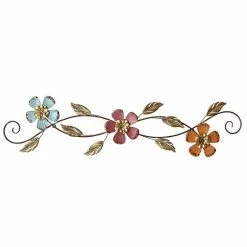 Stratton Home Decor Floral Scroll Metal Wall Decor