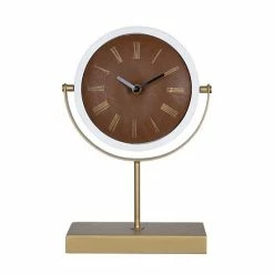 Stratton Home Decor Modern 13" Emmett Table Clock