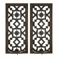 Stratton Home Decor Set Of 2 Boho Laser Cut Sconce