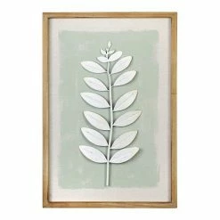 Stratton Home Decor Framed Green Leaf Wall Art