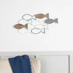 Stratton Home Decor Wood And Metal School Of Fish Wall Decor -Stratton Home Decor shop unnamed file 643