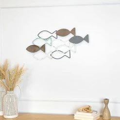 Stratton Home Decor Wood And Metal School Of Fish Wall Decor -Stratton Home Decor shop unnamed file 645