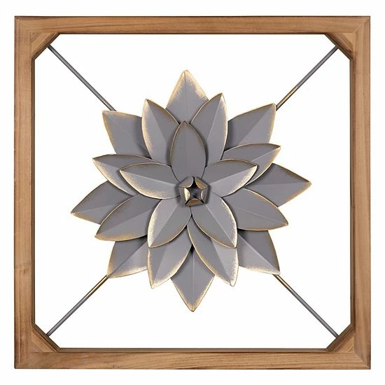 Stratton Home Decor Farmhouse Gray Flower Wall Decor 1 Stratton Home Decor Farmhouse Gray Flower Wall Decor