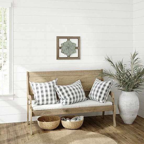 Stratton Home Decor Farmhouse Green Framed Flower Wall Decor 2 Stratton Home Decor Farmhouse Green Framed Flower Wall Decor - Image 2