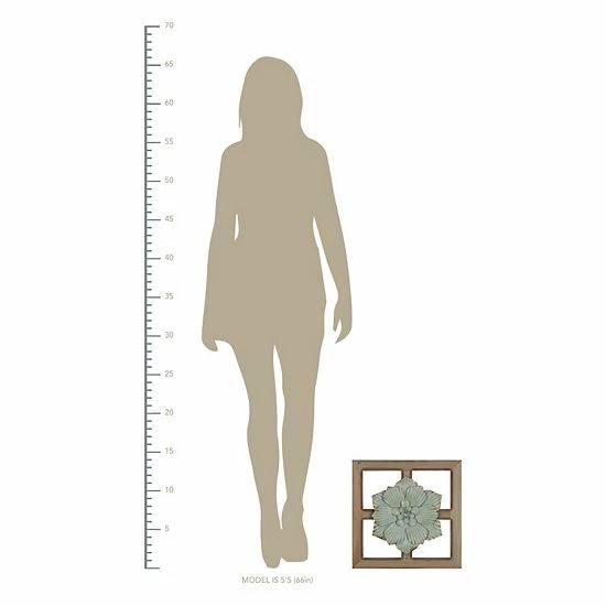 Stratton Home Decor Farmhouse Green Framed Flower Wall Decor 4 Stratton Home Decor Farmhouse Green Framed Flower Wall Decor - Image 4