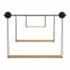 Stratton Home Decor 3 Tier Metal & Wood Wall Shelf