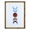 Stratton Home Decor Boho Colored Moon Phases Framed Wall Art Under Glass