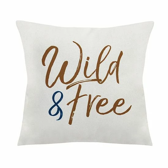Stratton Home Decor Wild & Free Square Pillow 1 Stratton Home Decor Wild & Free Square Pillow