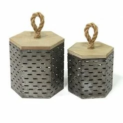Stratton Home Decor Decorative Container Table Decor 2-piece Set