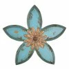 Stratton Home Decor Teal Antique Flower Wall Decor