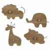 Stratton Home Decor Safari Animal Wall Hook 4-piece Set
