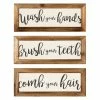 Stratton Home Decor Bathroom Rules Wall Decor 3-piece Set