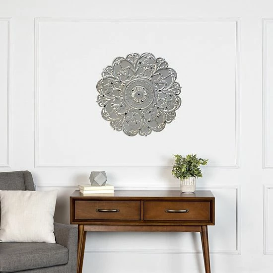 Stratton Home Decor Gray Medallion Wall Decor 2 Stratton Home Decor Gray Medallion Wall Decor - Image 2