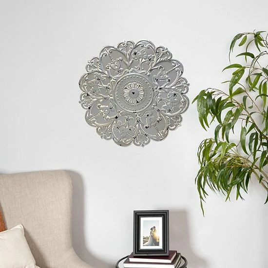 Stratton Home Decor Gray Medallion Wall Decor 8 Stratton Home Decor Gray Medallion Wall Decor - Image 8