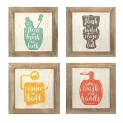 Stratton Home Decor Bathroom Wall Decor 4-piece Set