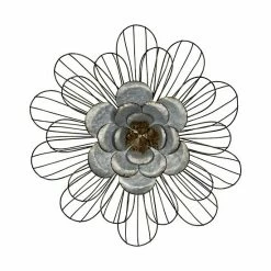 Stratton Home Decor "Galvanized Daisy" Wall Decor