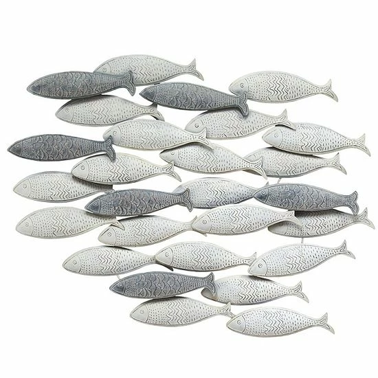 Stratton Home Decor Metal School Of Fish Wall Decor 1 Stratton Home Decor Metal School Of Fish Wall Decor