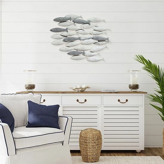 Stratton Home Decor Metal School Of Fish Wall Decor 6 Stratton Home Decor Metal School Of Fish Wall Decor - Image 6