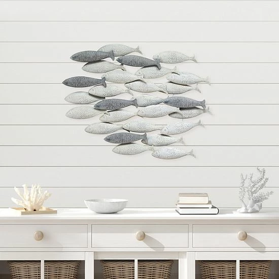 Stratton Home Decor Metal School Of Fish Wall Decor 7 Stratton Home Decor Metal School Of Fish Wall Decor - Image 7