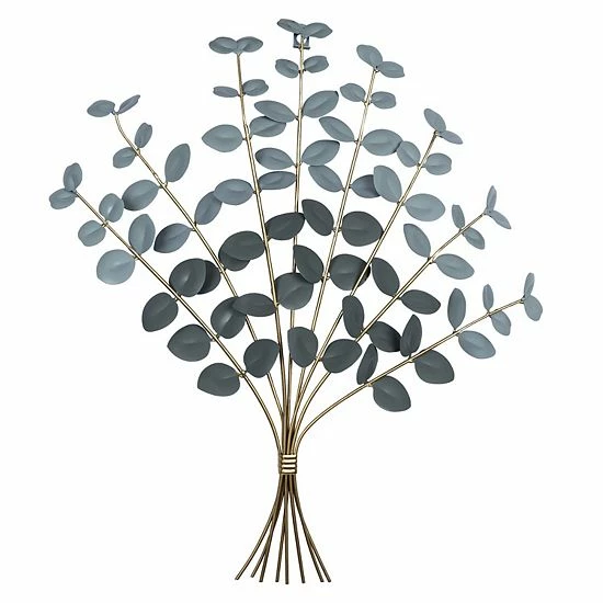 Stratton Home Decor Traditional Metal Eucalyptus Bouquet Wall Decor 1 Stratton Home Decor Traditional Metal Eucalyptus Bouquet Wall Decor