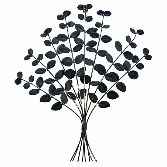 Stratton Home Decor Traditional Metal Eucalyptus Bouquet Wall Decor 2 Stratton Home Decor Traditional Metal Eucalyptus Bouquet Wall Decor - Image 2