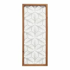 Stratton Home Decor Carved Leaf Panel Wall Decor