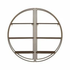 Stratton Home Decor Tiered Round Wall Shelf 2-piece Set